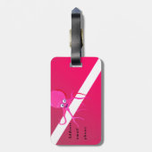 SCUBA BEACH FLAG, TROPISCHE DIVERS VLAG BAGAGELABEL (Achterkant verticaal)