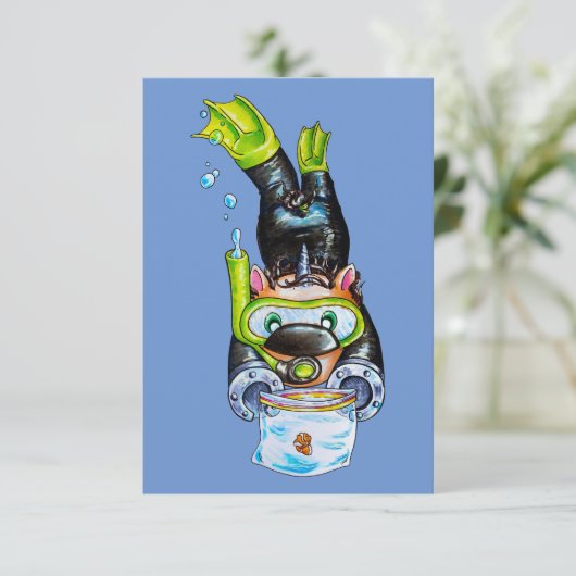 Scuba Bedankkaart (Staand voorkant)