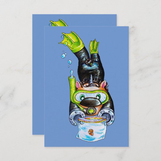 Scuba Bedankkaart (Voorkant / Achterkant)