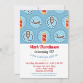 Scuba Birthday Invitation Diving Flag Kaart (Voorkant)