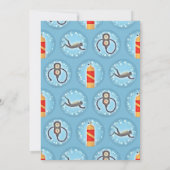 Scuba Birthday Invitation Diving Flag Kaart (Achterkant)