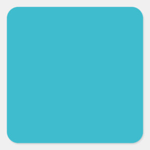 Scuba Blue Blauwgroen Trend Color Background Vierkante Sticker