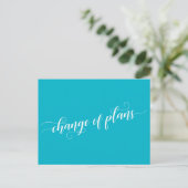 Scuba Blue Change of Plans Postponed Wedding Briefkaart (Staand voorkant)