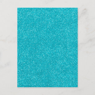 Scuba Blue met fijne glitter Briefkaart