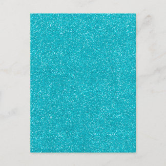 Scuba Blue met fijne glitter Briefkaart