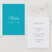 Scuba Blue-ontwerp - jouw naam invoeren Visitekaartje (Voorkant / Achterkant)