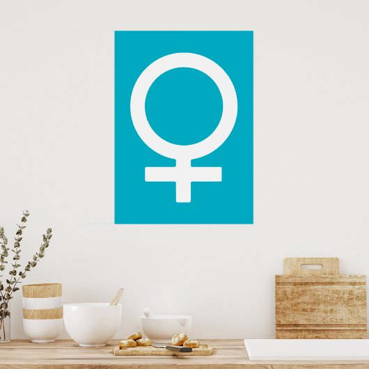 Scuba Blue - Venus-symbool Poster (Keuken)