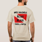 Scuba, Bonaire niet meer blauwachtig. (dif-lettert T-shirt (Achterkant)