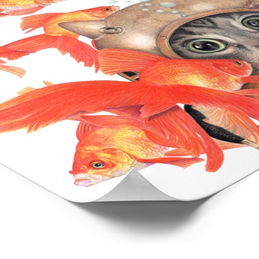 Scuba Cat bij de visserij Poster (Hoek)