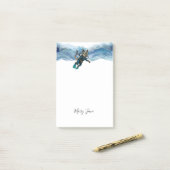 Scuba Cat Diving Blauwe Nat Pak Post-it® Notes (Op bureau)