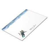 Scuba Cat Diving Blue Wet Suit Notitieblok (Schuin)