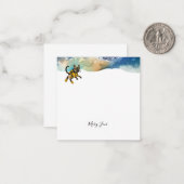 Scuba Cat Diving Blue Wet Suit Notitiekaartje (Voorkant / Achterkant in situ)