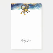 Scuba Cat Diving Blue Wet Suit Post-it® Notes (Voorkant)