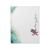 Scuba Cat Diving for Pink Lovers Notitieblok (Linkerzijde)