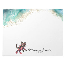 Scuba Cat Diving for Pink Lovers Notitieblok