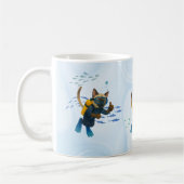 Scuba Cat duikt onder water Koffiemok (Links)