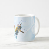 Scuba Cat duikt onder water Koffiemok (Voorkant rechts)