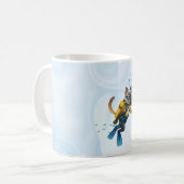 Scuba Cat duikt onder water Koffiemok (Voorkant links)