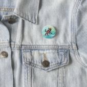 Scuba Cat duikt onder water Ronde Button 3,2 Cm (In situ)