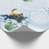 Scuba Cat Onderwater  Cadeaupapier (Hoek)