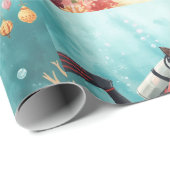 Scuba Cat Underwater Holiday  Merry Christmas  Cadeaupapier (Rol Hoek)