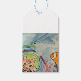 Scuba Cats Cadeaulabel