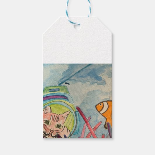 Scuba Cats Cadeaulabel (Voorkant)