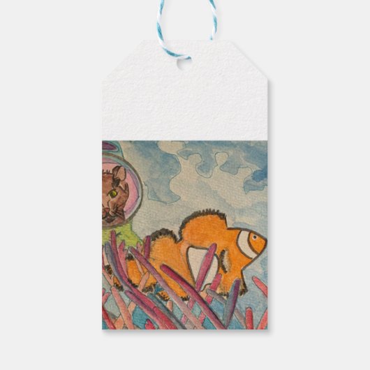 Scuba Cats Cadeaulabel (Achterkant)