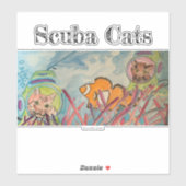 Scuba Cats Sticker (Vel)