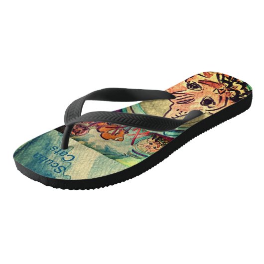 Scuba Cats teenslippers (Schuin)