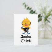 Scuba Chick Briefkaart (Staand voorkant)