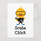 Scuba Chick Briefkaart (Voorkant)