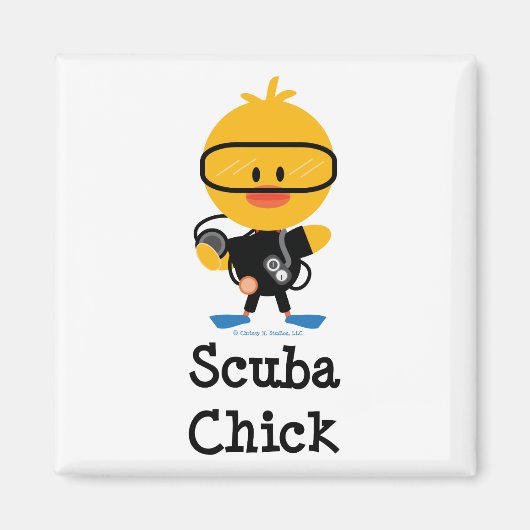 Scuba Chick Magnet (Voorkant)