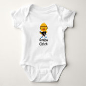Scuba Chick Organic Baby Bodysuit (Voorkant)