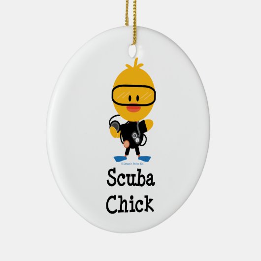 Scuba Chick Ornament (Rechts)
