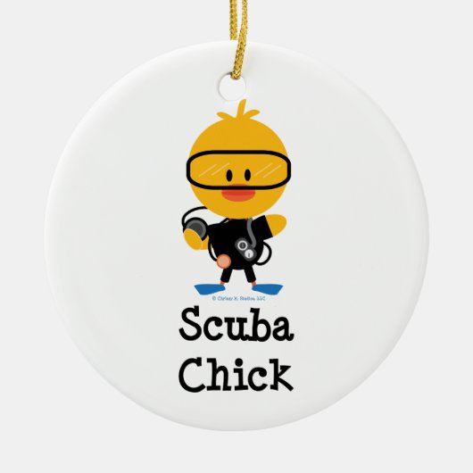Scuba Chick Ornament (Voorkant)