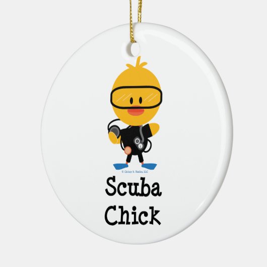 Scuba Chick Ornament (Links)