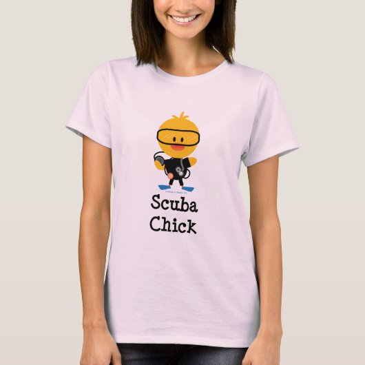 Scuba Chick Ringer T-shirt (Voorkant)