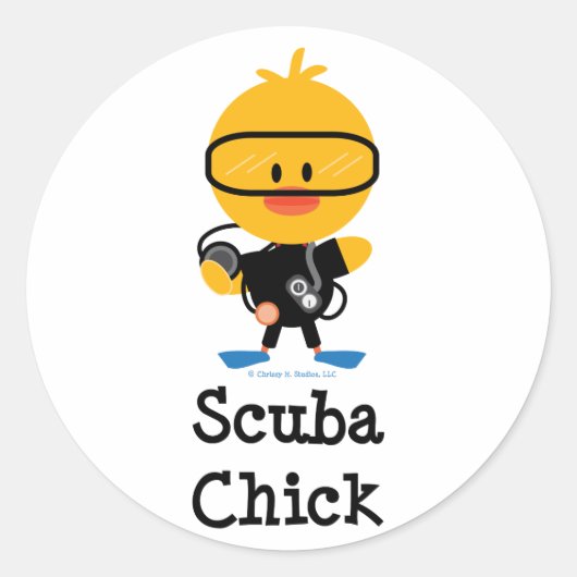Scuba Chick Stickers (Voorkant)