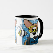 Scuba Corgi Mok (Voorkant rechts)