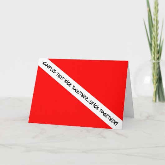 Scuba Couples Kick Samen Stick Samen Kaart (Voorkant)