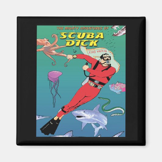 Scuba Dick Magnet (Voorkant)