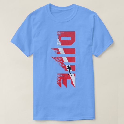 Scuba die duiker onder de vlag van Scuba duiker sc T-shirt (Design voorkant)