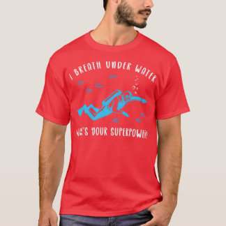 Scuba die onder water duiken, wat je eten t-shirt