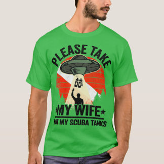Scuba die papa duikt op Vlag  op Funny T-shirt