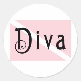 SCUBA Diva Ronde Sticker