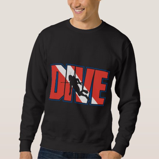 SCUBA Dive Black Sweatshirt (Voorkant)