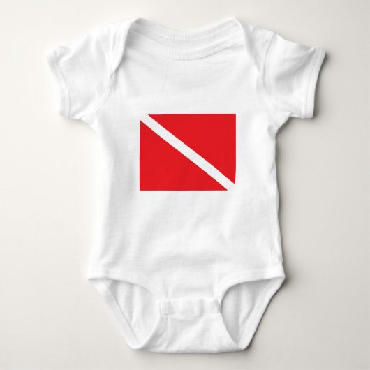 SCUBA Dive Flag Baby Romper (Voorkant)