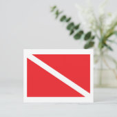 SCUBA Dive Flag Briefkaart (Staand voorkant)
