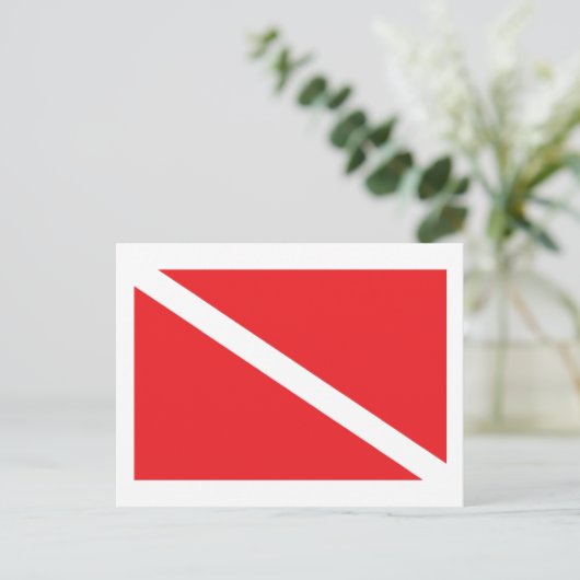 SCUBA Dive Flag Briefkaart (Staand voorkant)